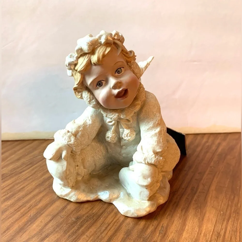 Vintage 5” Snow Angel Sitting 1994 Cherub